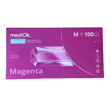 Bright pink nitrile gloves MediOk Rose Lake M, 100 pcs.