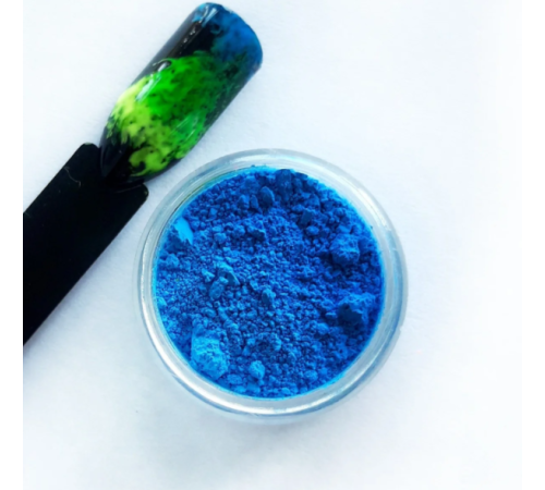The pigment is blue