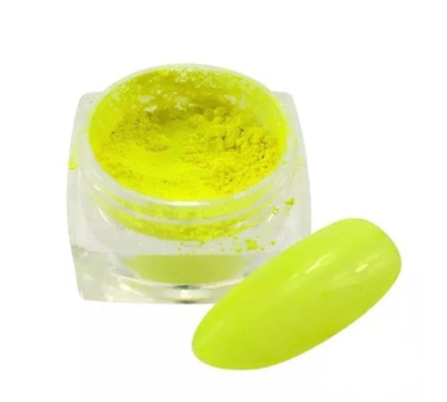 The pigment is neon yellow