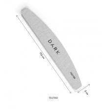 Nail file DARK 150/180 crescent gray, 1 pc.