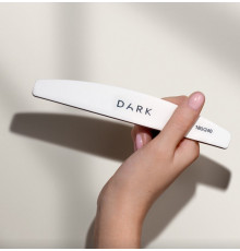 Nail file DARK 180/240 crescent white 180/240, 1 pc.