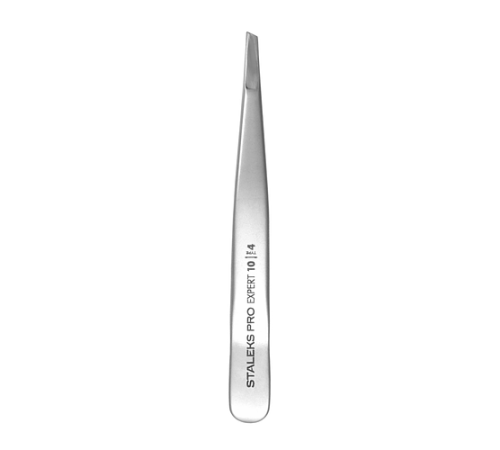 Eyebrow tweezers Staleks EXPERT 10 TYPE 3 wide beveled edges