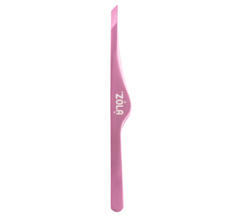 ZOLA eyebrow tweezers beveled Pink professional