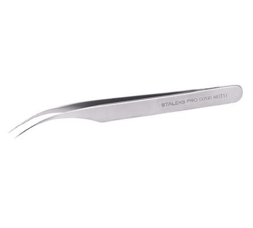 Professional tweezers for eyelashes Staleks EXPERT 40 type 11 (curved)