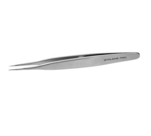 Professional tweezers for eyelashes Staleks EXPERT 40 TYPE 5 (straight)