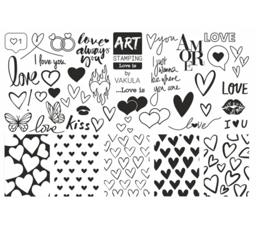 Stamping plate Art Stamping LOVE IS