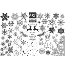 Stamping plate Art Stamping Winter
