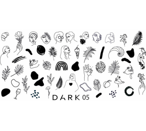 Stamping plate DARK 05