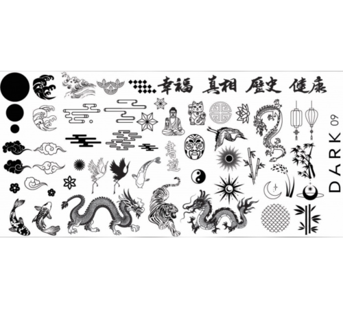 Stamping plate DARK 09
