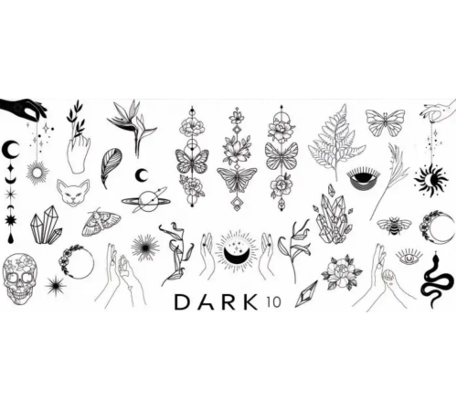 Stamping plate DARK 10