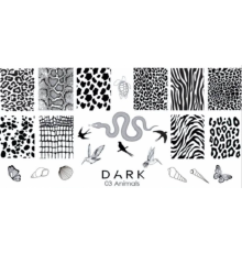 Stamping plate DARK ANIMALS 03