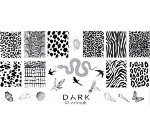 Stamping plate DARK ANIMALS 03