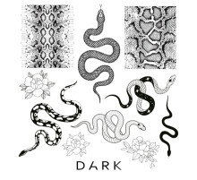 Пластина для стемпінгy DARK, змія