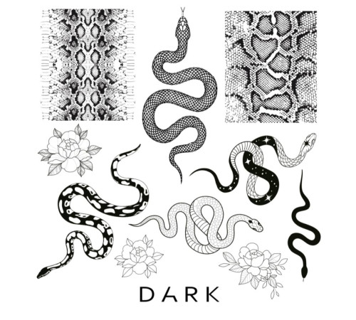 Stamping plate DARK, snake