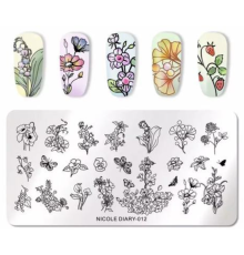 Stamping plate NICOLE DIARY-012