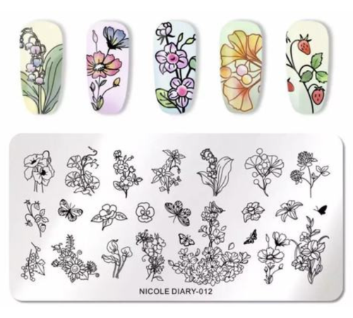 Stamping plate NICOLE DIARY-012