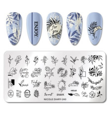 Stamping plate NICOLE DIARY-240