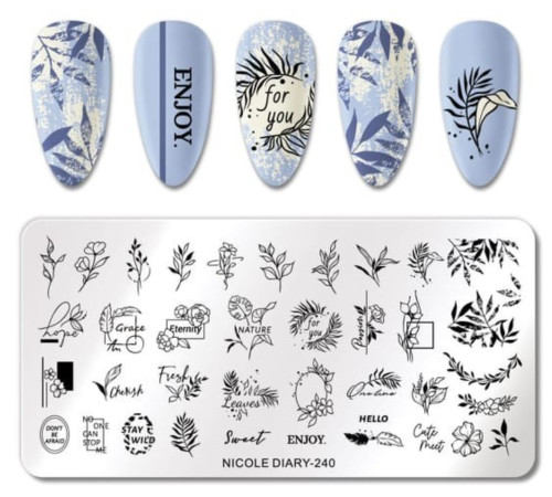 Stamping plate NICOLE DIARY-240