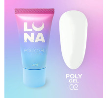 Полігель для нарощування Luna Poly Gel №02 в тюбику, 30 мл