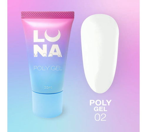 Полігель для нарощування Luna Poly Gel №02 в тюбику, 30 мл