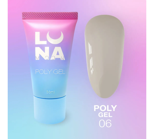 Полігель для нарощування Luna Poly Gel №06 в тюбику, 30 мл