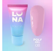 Полігель для нарощування Luna Poly Gel №08 в тюбику, 30 мл