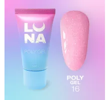 Полігель для нарощування Luna Poly Gel №16 в тюбику, 30 мл
