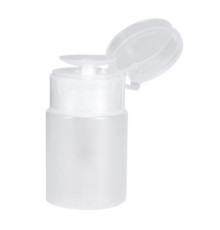 A pump with a plastic dispenser for liquids of 100 ml