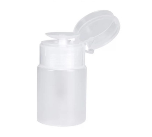A pump with a plastic dispenser for liquids of 100 ml