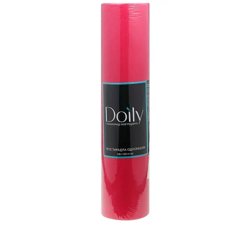 Disposable bed sheet red Doily 0.6x100 m