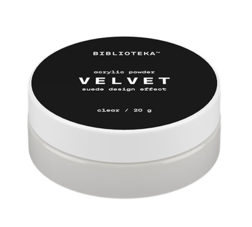 Acrylic powder BIBLIOTEKA Acrylic Powder Velvet clear, transparent 20 g