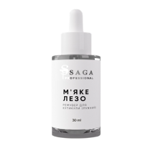 Saga Cuticle Remover Soft Blade, Alkaline Liquid, 30 ml