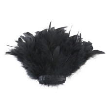 Black feather sleeve for a photo session 25 cm