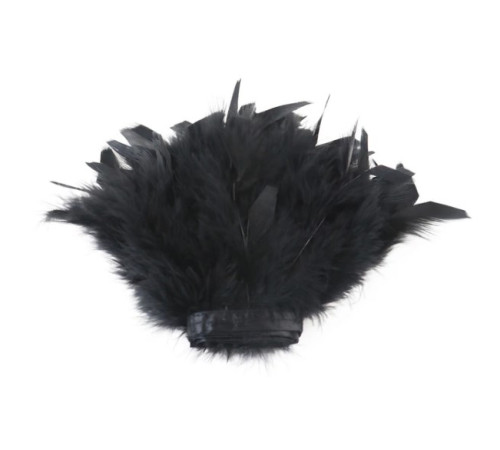 Black feather sleeve for a photo session 25 cm