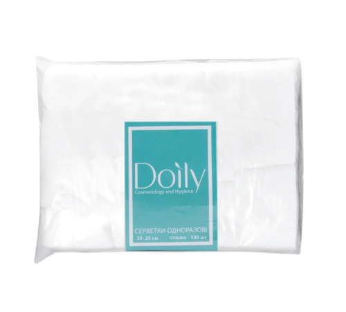 Napkins in a pack Doily 30x20 cm plain, 100 pcs