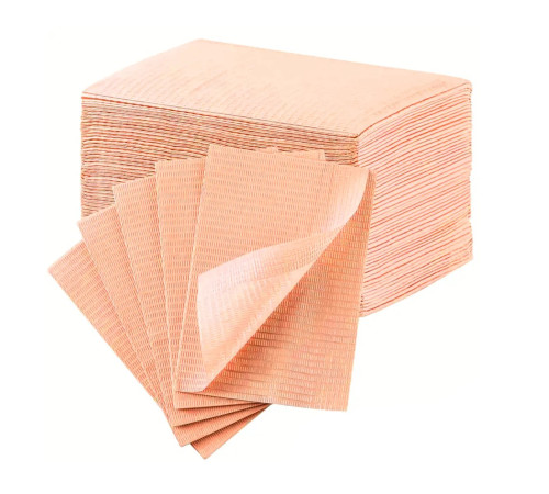 Napkins laminated 125 pieces peach three-layer