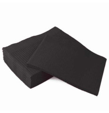 Laminated napkins 50 pcs black three-ply