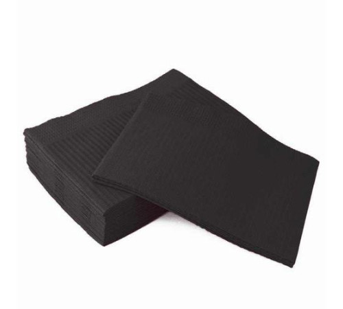 Laminated napkins 50 pcs black three-ply