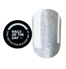 NAILSOFTHEDAY OPAL Reflective builder gel #01, milky, 15 ml