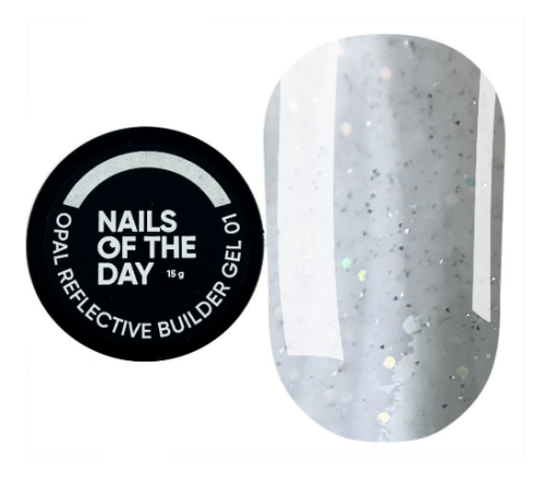 NAILSOFTHEDAY OPAL Reflective builder gel #01, milky, 15 ml