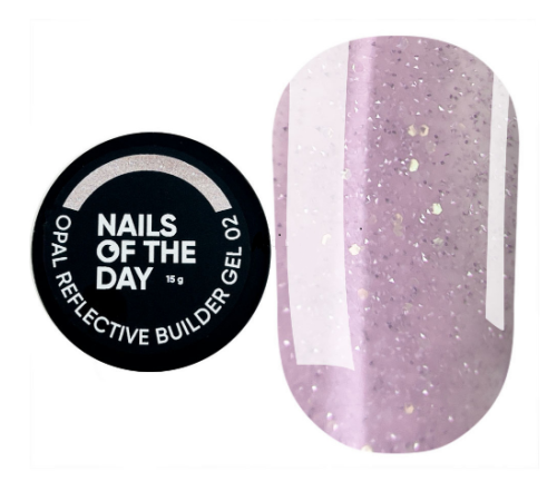 NAILSOFTHEDAY OPAL Reflective builder gel #02, pink-milky, 15 ml