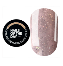 NAILSOFTHEDAY OPAL Reflective builder gel #03, warm nude, 15 ml