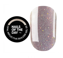 Cвітловідбиваючий гель NAILSOFTHEDAY OPAL Reflective builder gel №05, бежевий, 15 мл