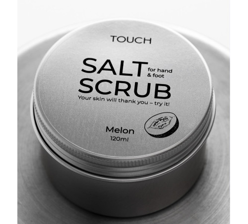 Hand scrub Touch Silver Line Salt Scrub Melon, melon, 120 ml