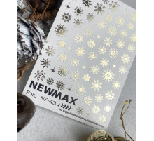 Slider design Foil NF 43 golden snowflakes