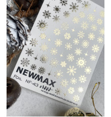 Slider design Foil NF 43 golden snowflakes