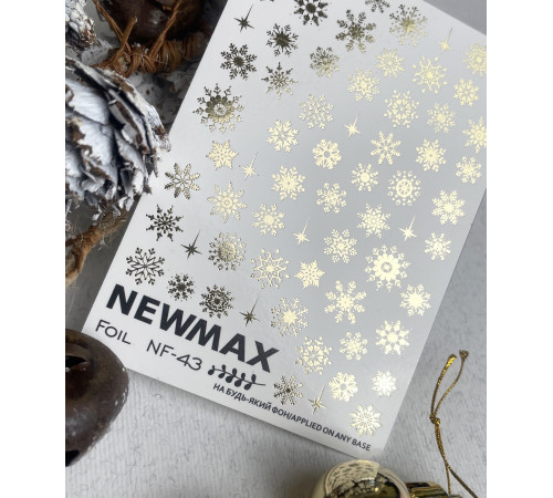 Slider design Foil NF 43 golden snowflakes