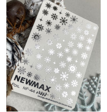 Slider design Foil NF 44 silver snowflakes