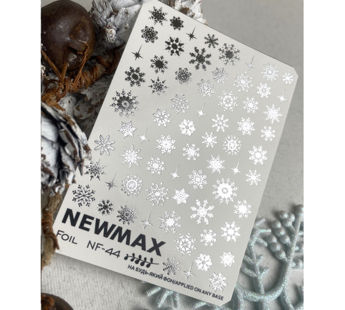 Slider design Foil NF 44 silver snowflakes