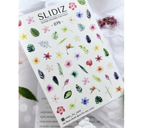 Slider design SLIDIZ 079 flowers, leaves